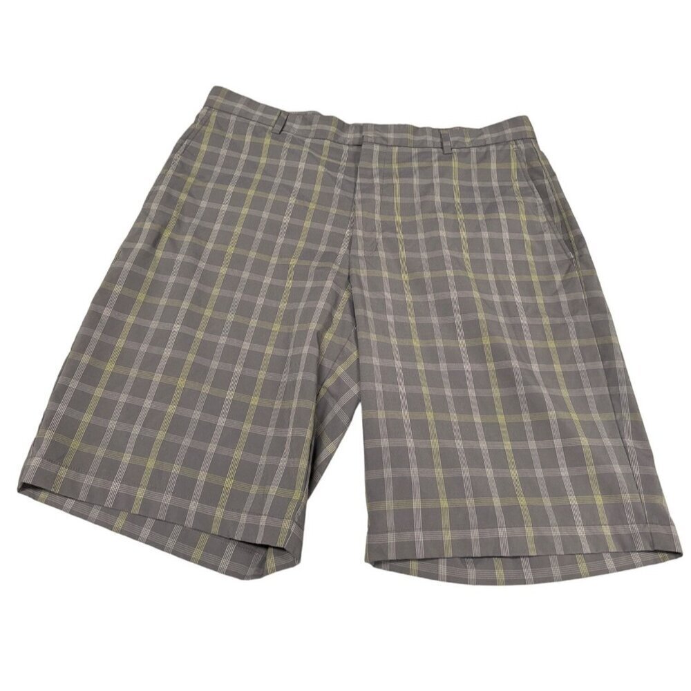 Walter Hagen Men's Golf Short Gray with Yellow/White Size 36
